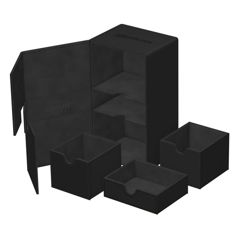 Ultimate Guard Twin Flip N Tray 200 Xenoskin Monocolor Schwarz 5