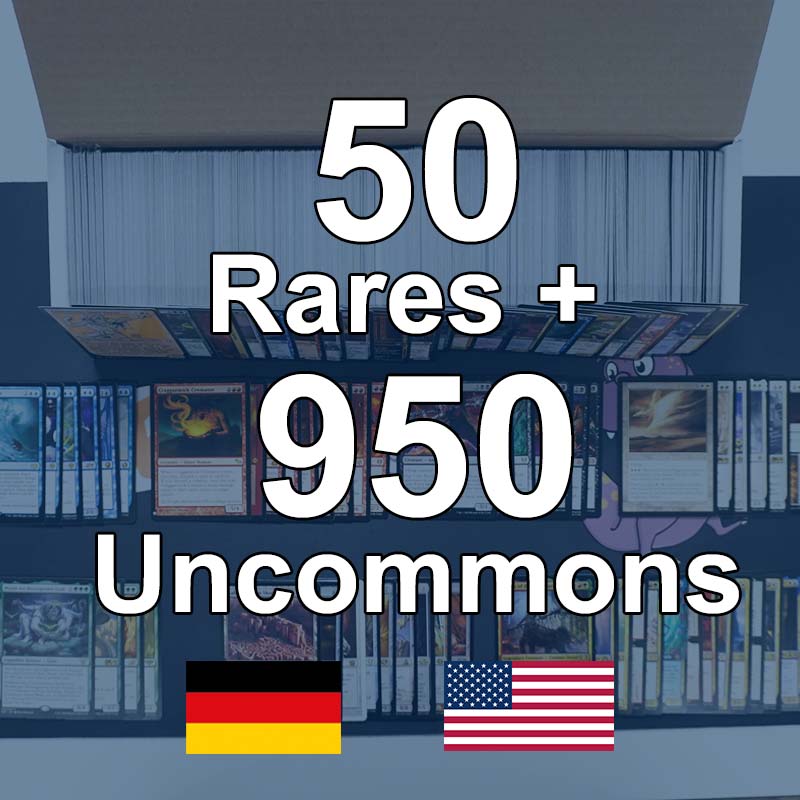 Magic: The Gathering 1000 Karten - 950 Uncommons + 50 Rares