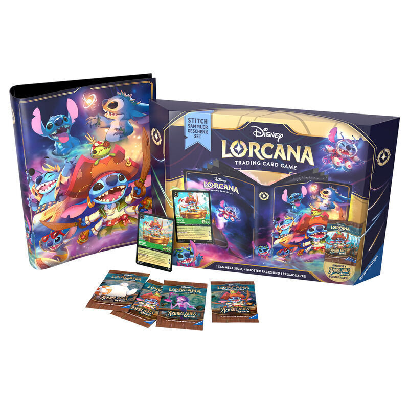 Disney Lorcana Stitch Sammler Geschenk Set Deutsch ausgebreitet