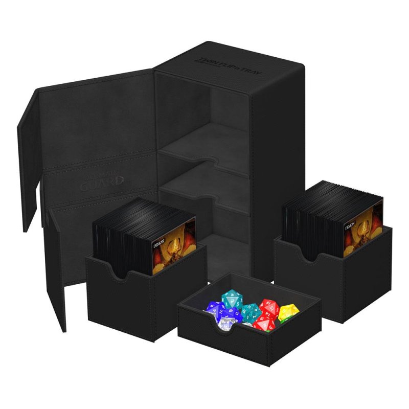 Ultimate Guard Twin Flip N Tray 200 Xenoskin Monocolor Schwarz 4