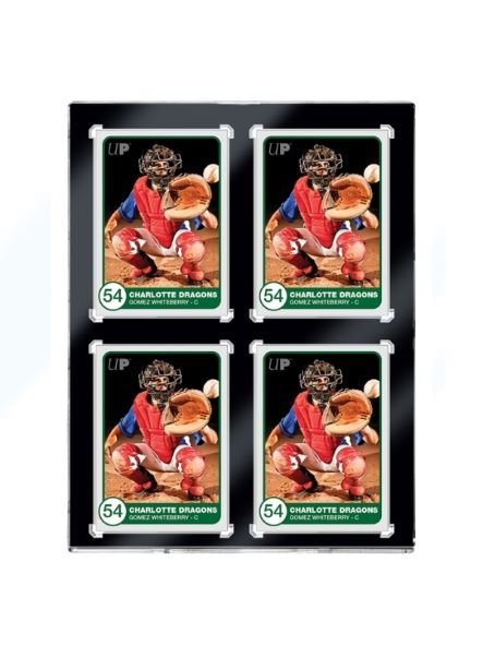 4 Card Black Border Uv One Touch Magnetic Holder 10