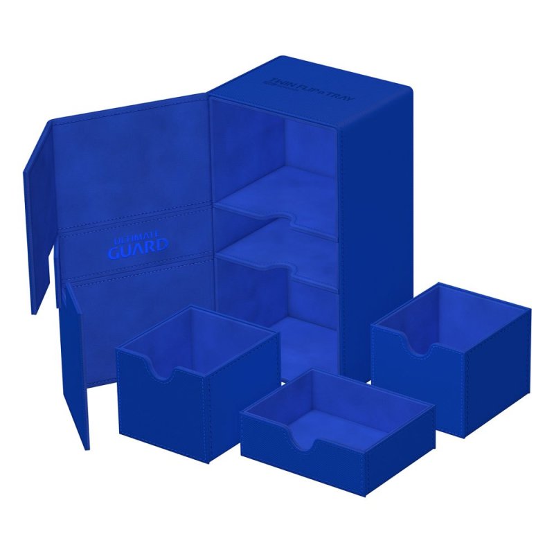 Ultimate Guard Twin Flip N Tray 200 Xenoskin Monocolor Blau 5