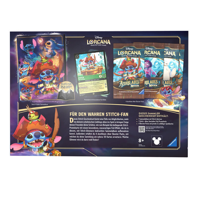 Disney Lorcana Stitch Sammler Geschenk Set Deutsch Rückseite