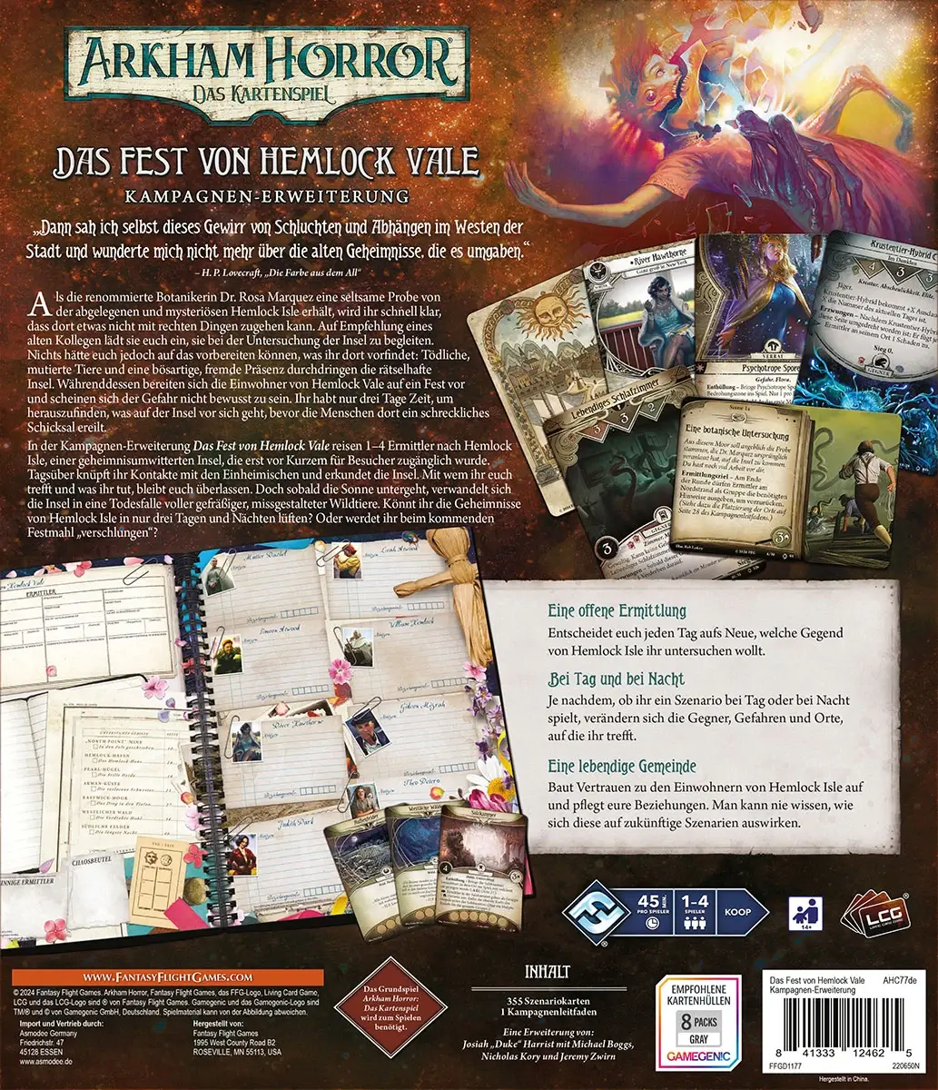 Arkham Horror Lcg Das Fest Von Hemlock Vale Kampagnen Erweiterung 2
