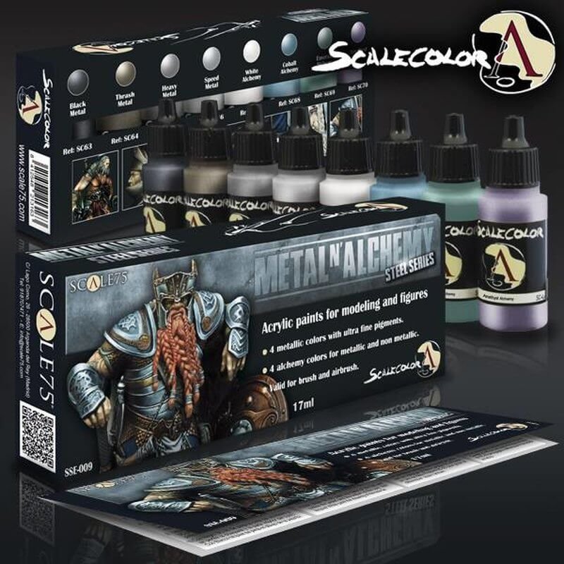 Scale Metal N Alchemy Steel Paint Set Bb Spiele
