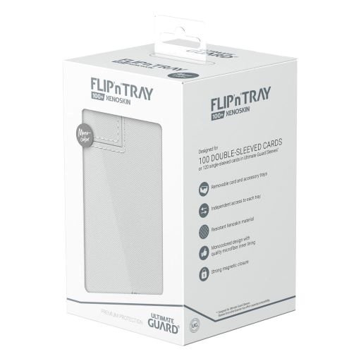 Ultimate Guard Flip N Tray 100 Xenoskin Monocolor Weiss 70