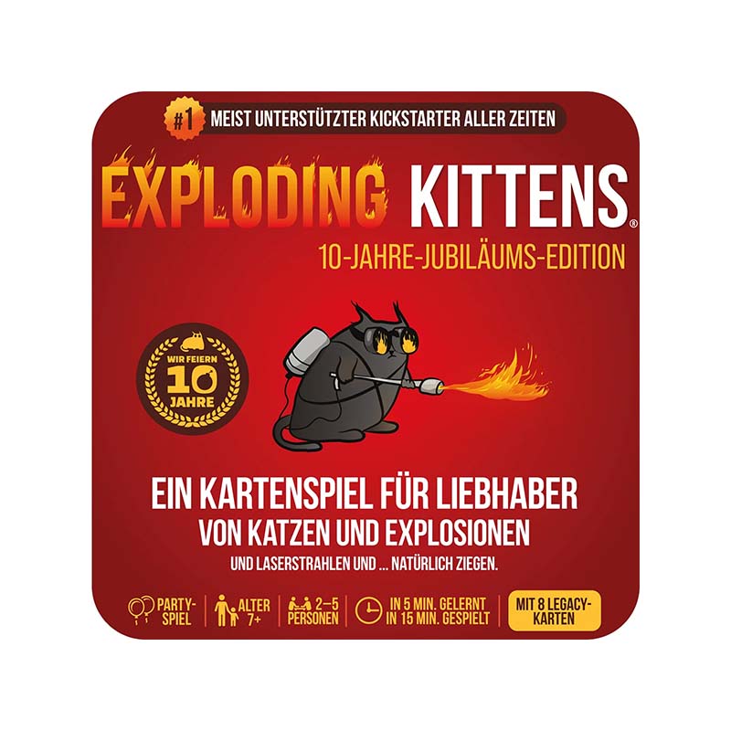 Exploding Kittens: 10-Jahre-Jubiläums-Edition (Tin)