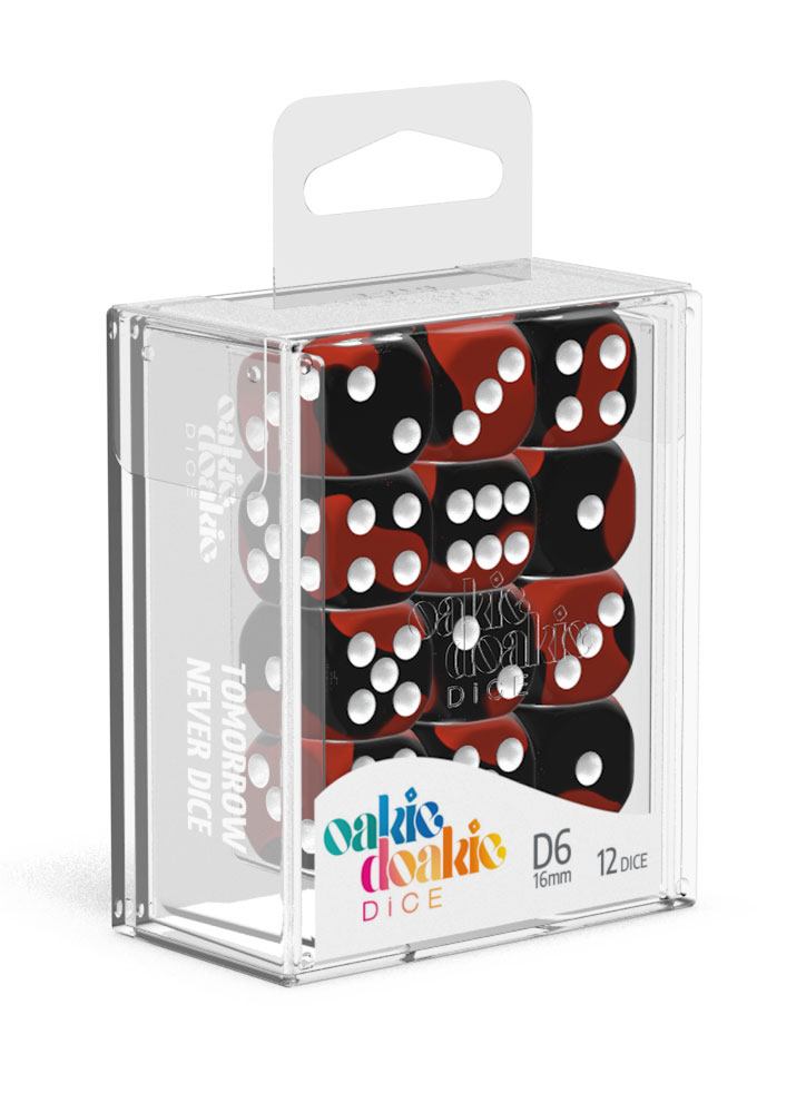 Oakie Doakie Dice D6 Dice 16 Mm Glow In The Dark Lava 12 Front