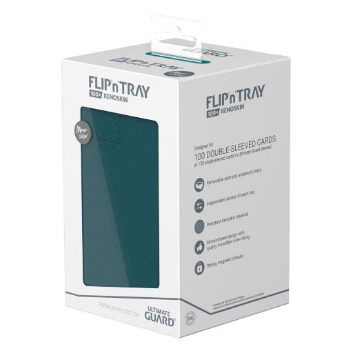 Ultimate Guard Flip N Tray 100 Xenoskin Monocolor Petrolblau 70