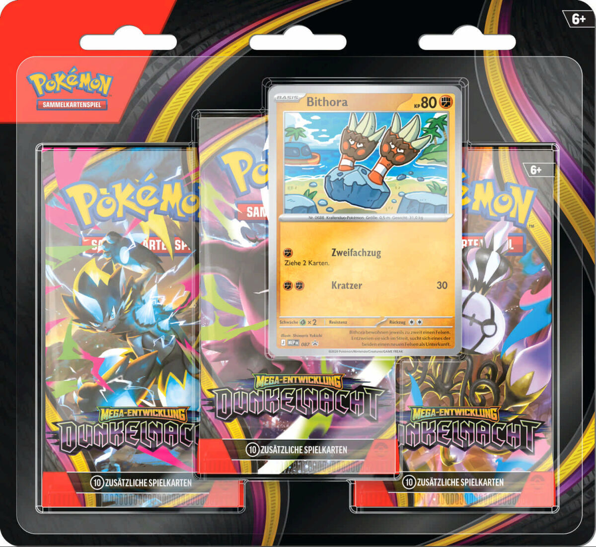 Pokémon - Mega-Entwicklung - Dunkelnacht 3-Pack-Blister DE