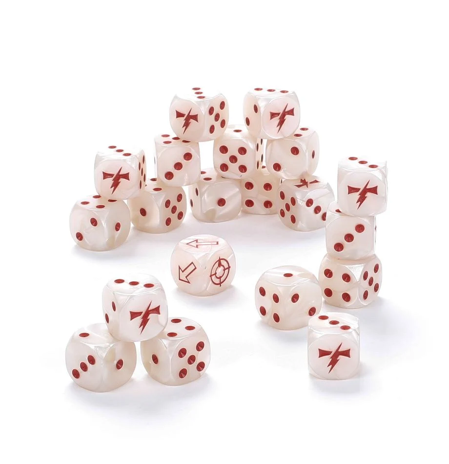 White Scars Lead Dice