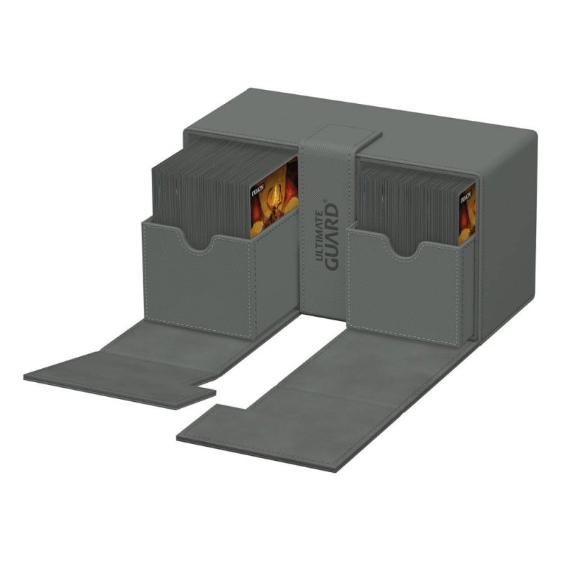 Ultimate Guard Twin Flip N Tray 200 Xenoskin Monocolor Grau 6