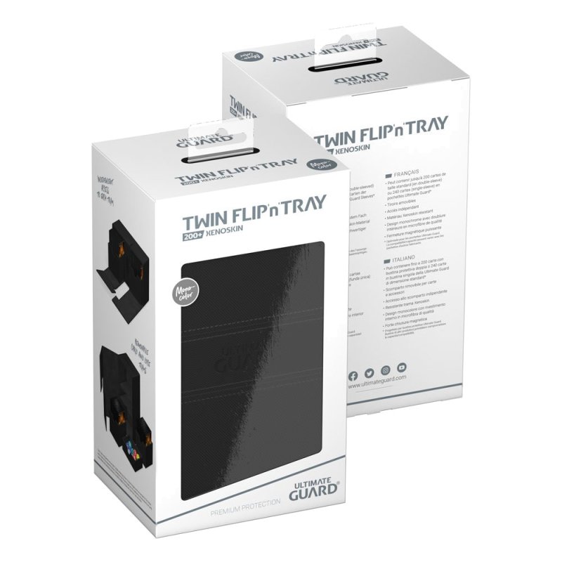 Ultimate Guard Twin Flip N Tray 200 Xenoskin Monocolor Schwarz 7