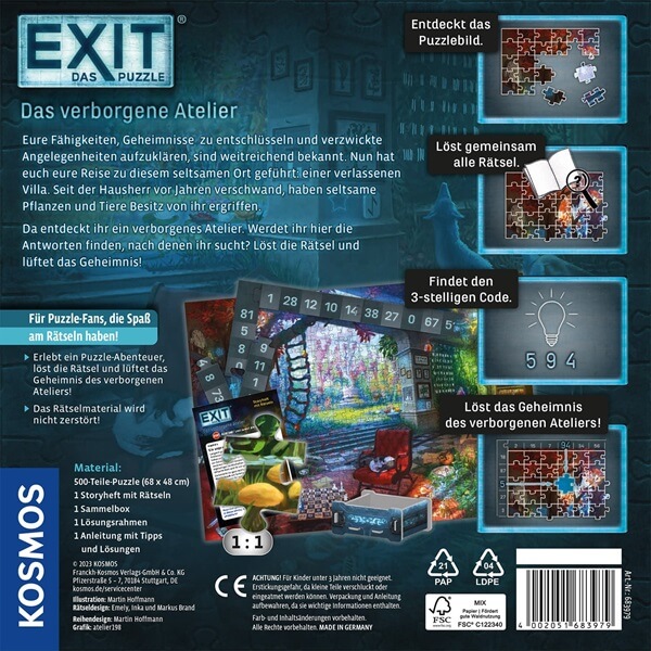 Exit Das Puzzle Das Verborgene Atelier 2