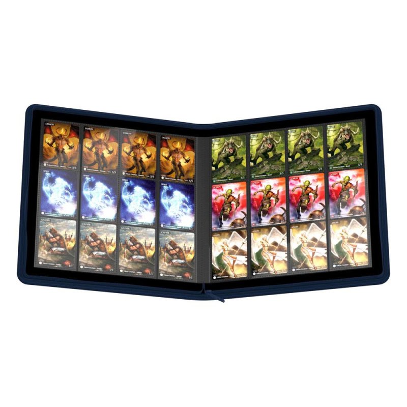 Ultimate Guard 12 Pocket Quadrow Zipfolio Xenoskin Blau 2