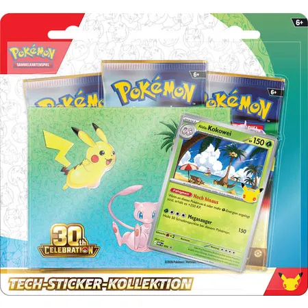 PKM 30 Jahre Tech-Sticker-Kollektion (Alola-Kokowei)
