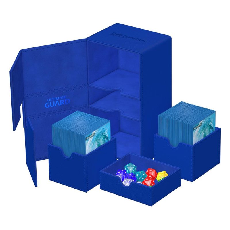 Ultimate Guard Twin Flip N Tray 200 Xenoskin Monocolor Blau 4