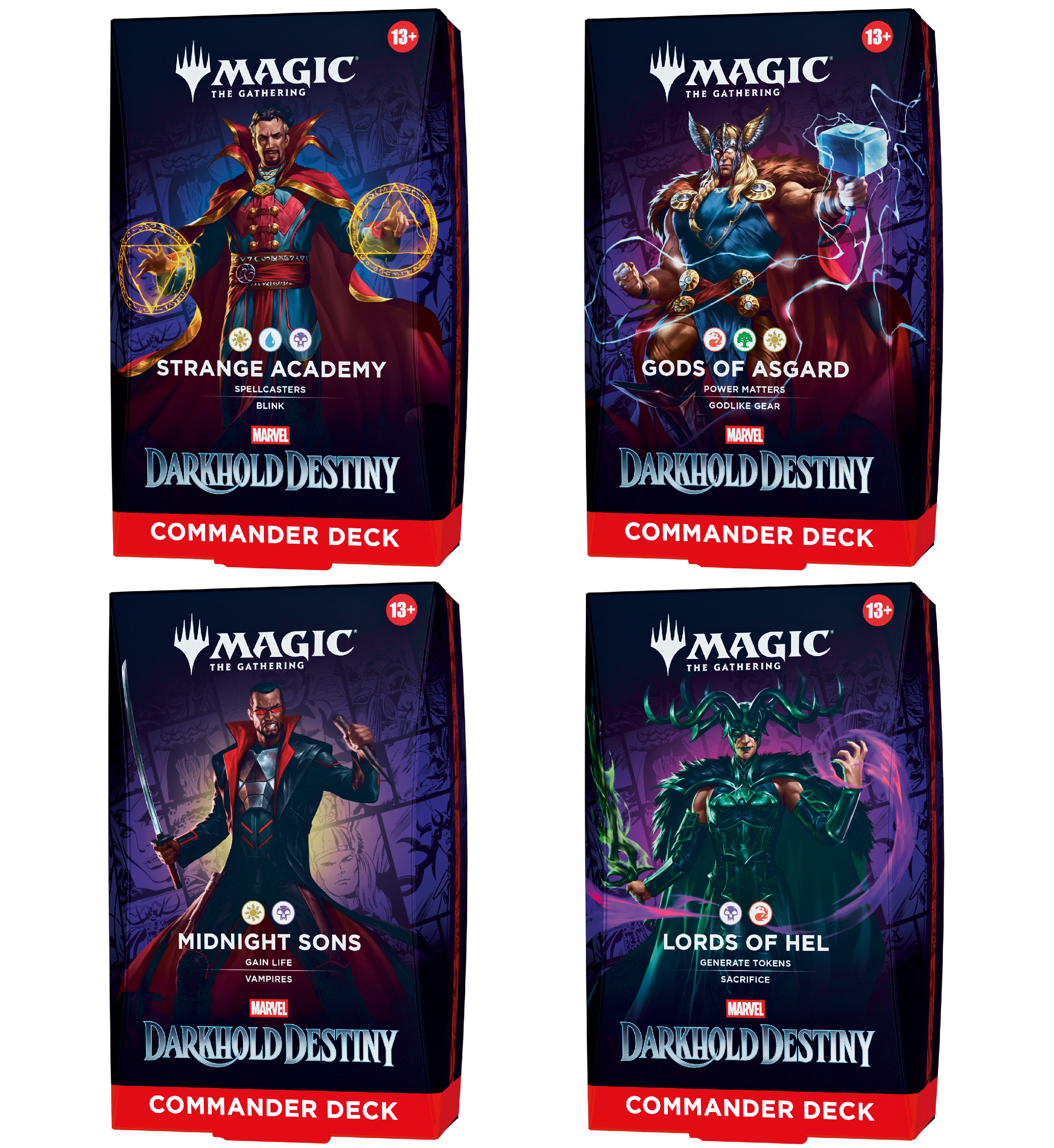 MTG - Marvel: Darkhold Destiny Commander Deck Display (4 Decks) - EN