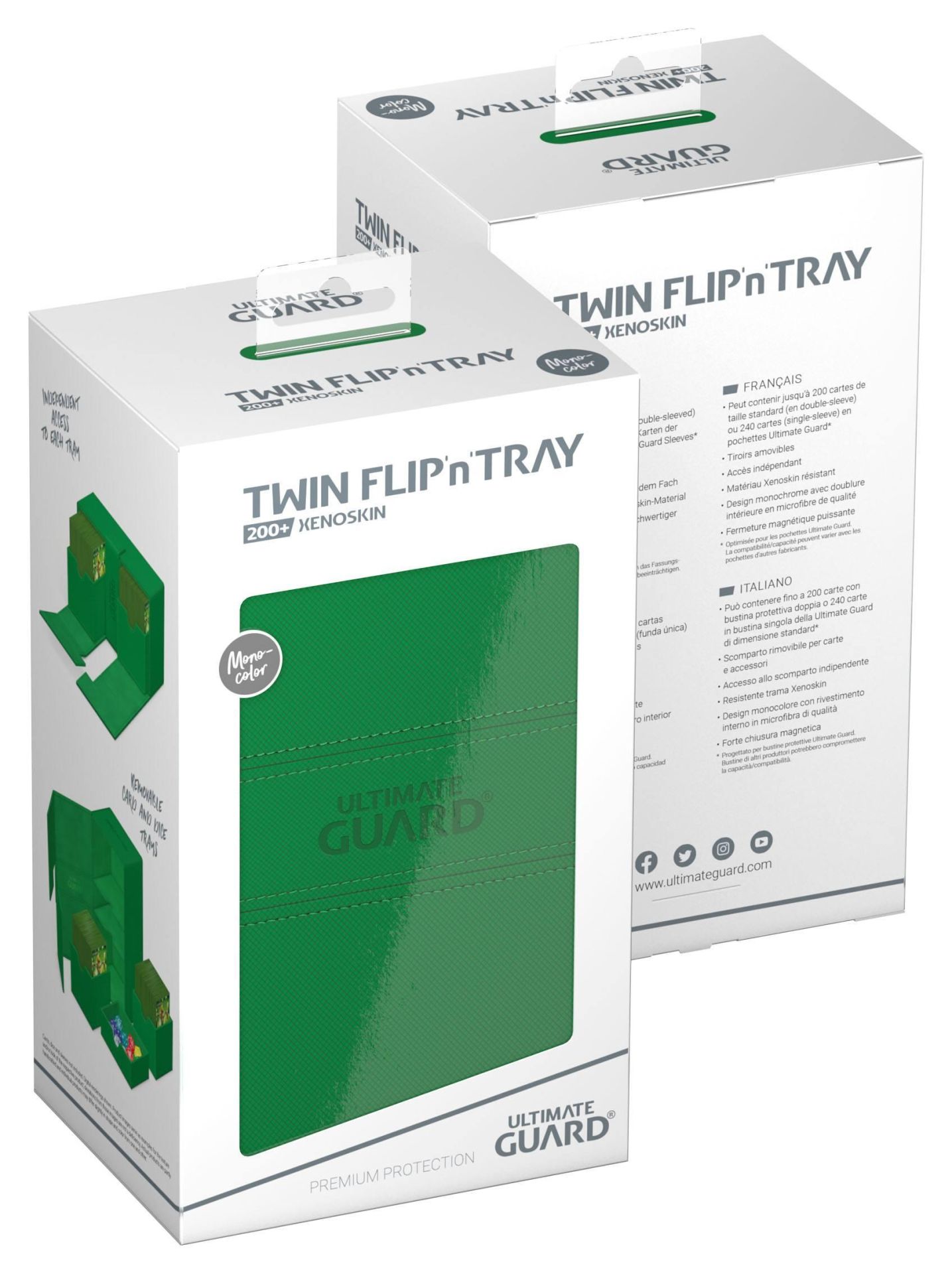 Twin Flip`n`Tray 200+ XenoSkin Monocolor Grün