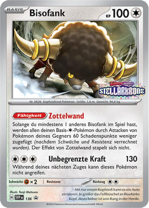 Pokémon Trading Card Game Karte Bisofank