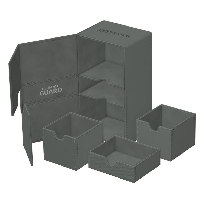 Ultimate Guard Twin Flip N Tray 200 Xenoskin Monocolor Grau 5