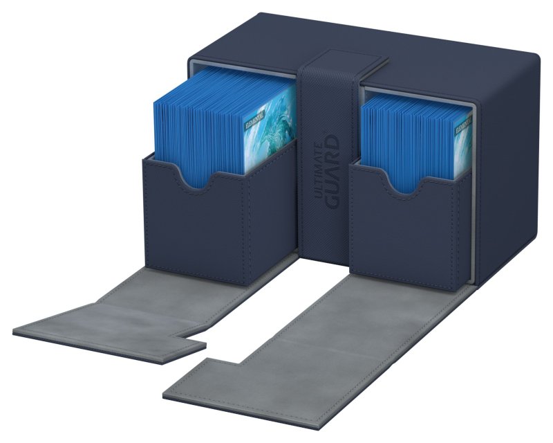 Ultimate Guard Twin Flip Tray Deck Case 160 Xenoskin Blue Blau 4