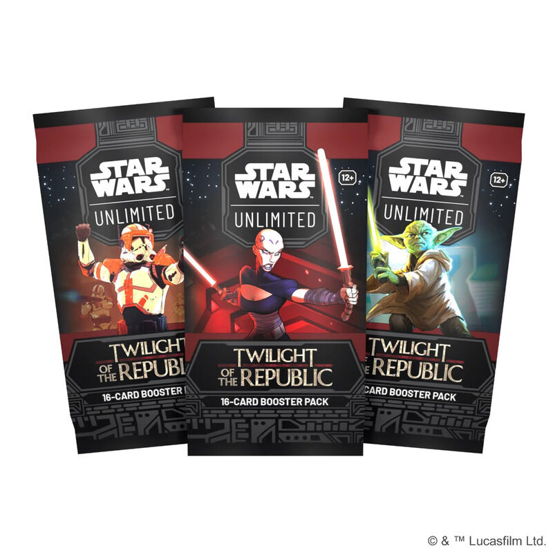 3 Englische Star Wars: Unlimited "Twilight of the Republic" Booster Packungen