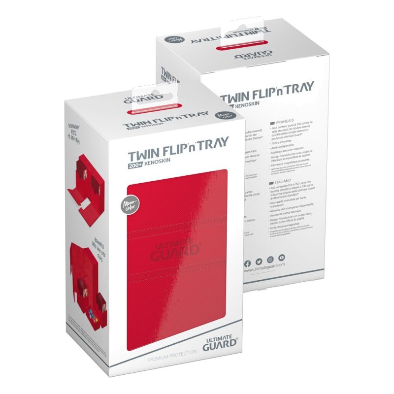 Ultimate Guard Twin Flip N Tray 200 Xenoskin Monocolor Rot 7