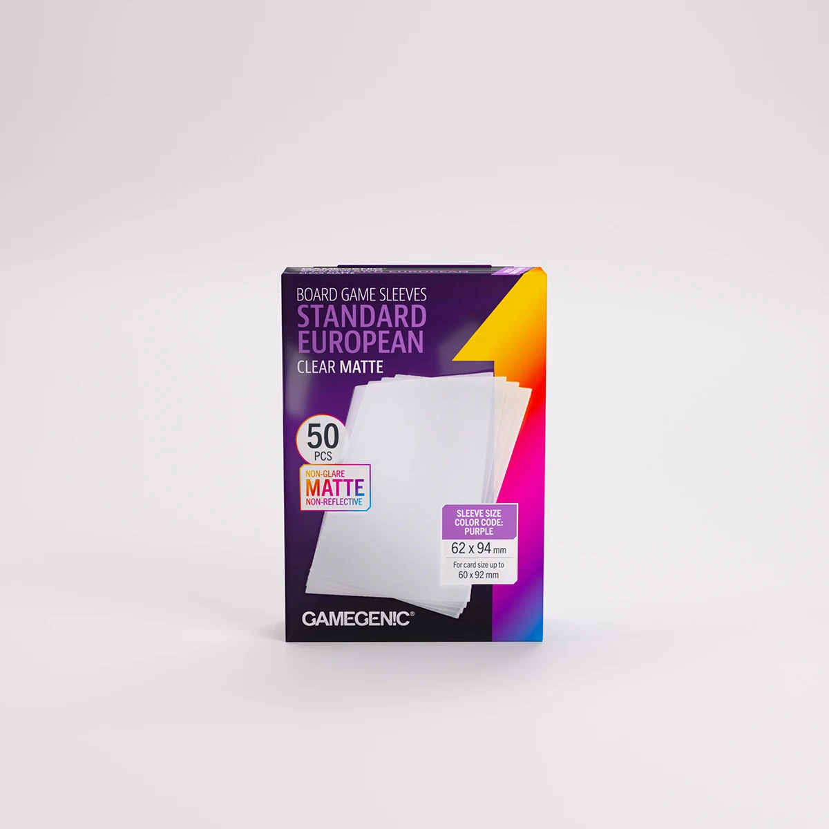 Board Game Sleeves Standard European Clear Matte