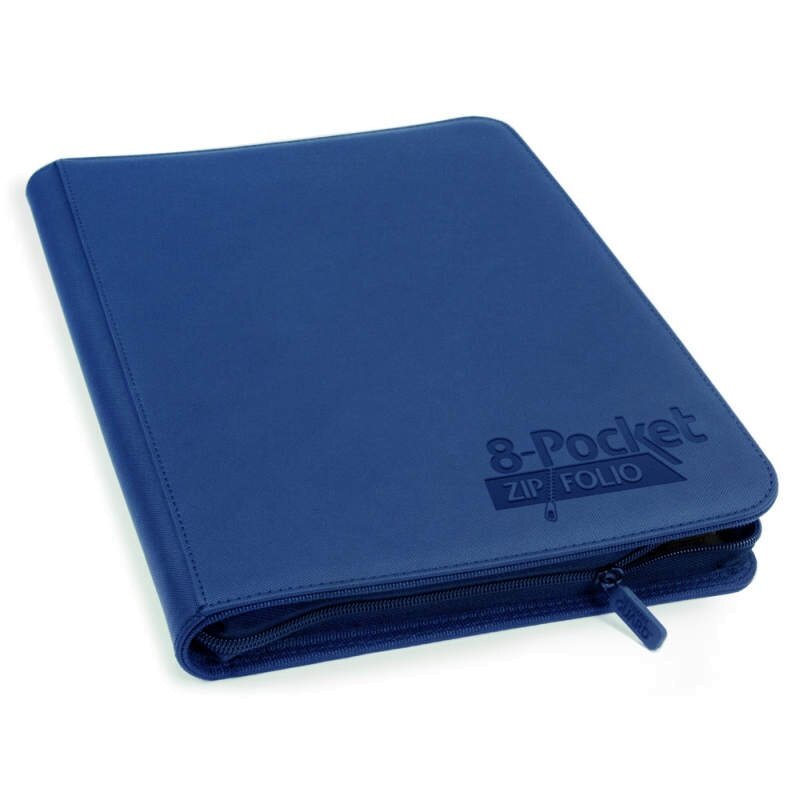 Ultimate Guard 8 Pocket Quadrow Zipfolio Xenoskin Blau