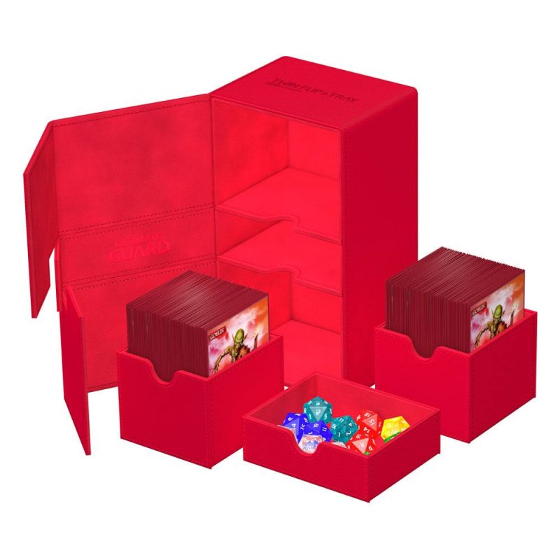 Ultimate Guard Twin Flip N Tray 200 Xenoskin Monocolor Rot 4