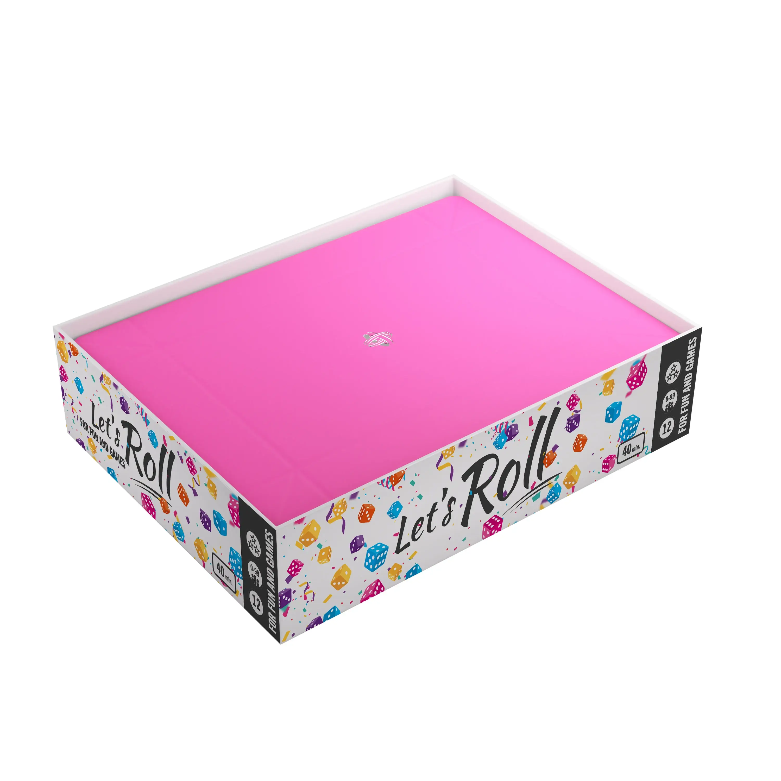 Magnetic Dice Tray Rectangular Black And Pink 4