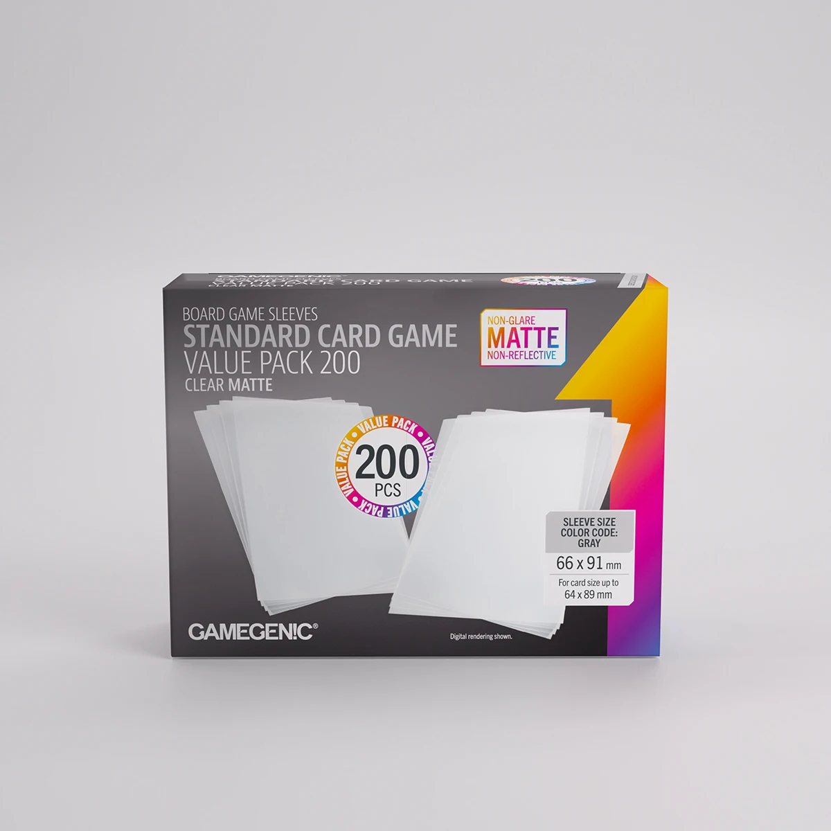 Matte Sleeves Standard Card Game-Size Value Pack 200
