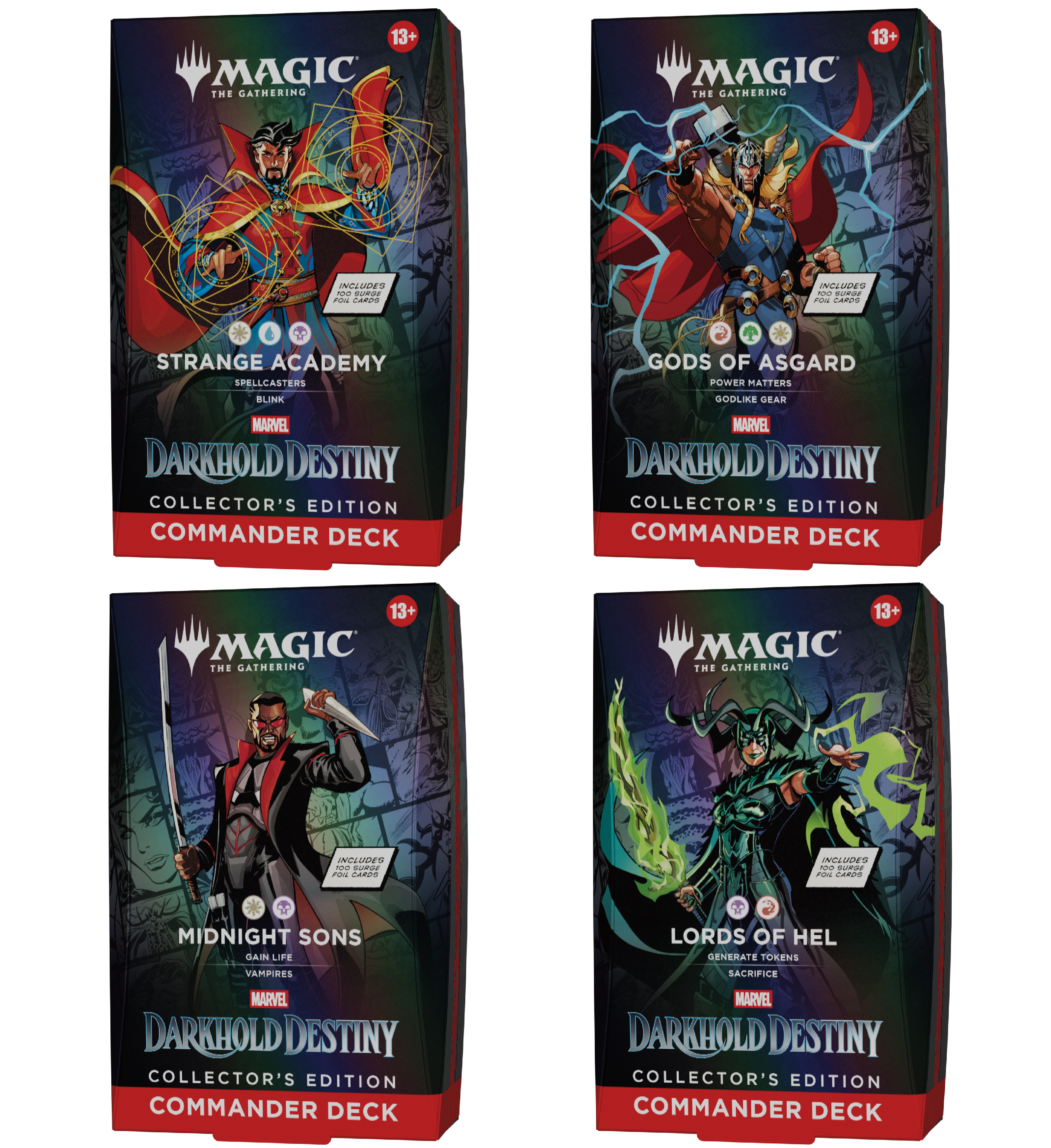 MTG - Marvel: Darkhold Destiny Collector Commander Deck Display (4 Decks) - EN