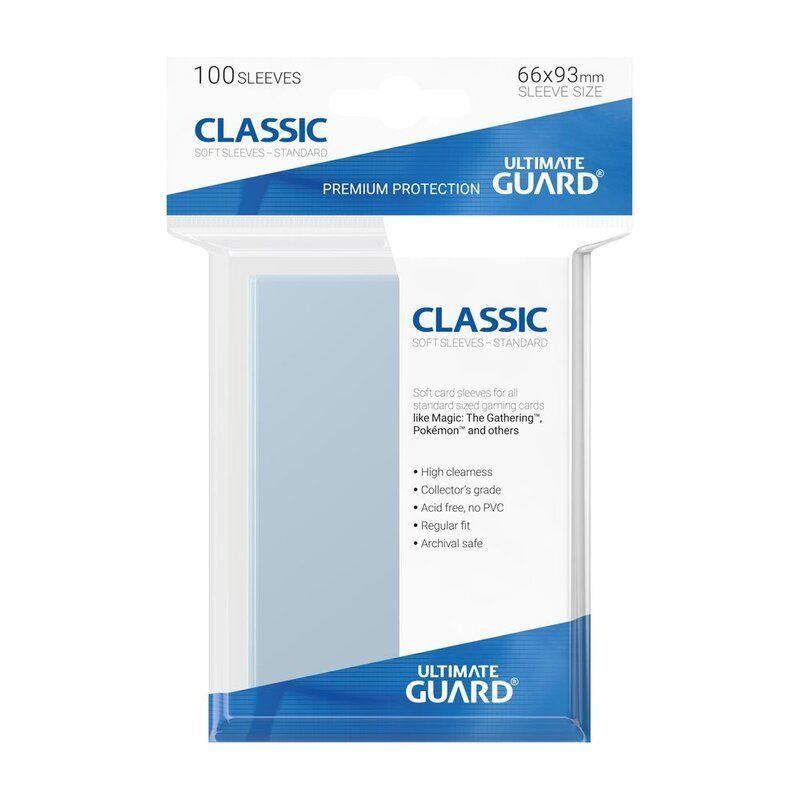 Classic Soft Sleeves Standard Size Transparent (100)