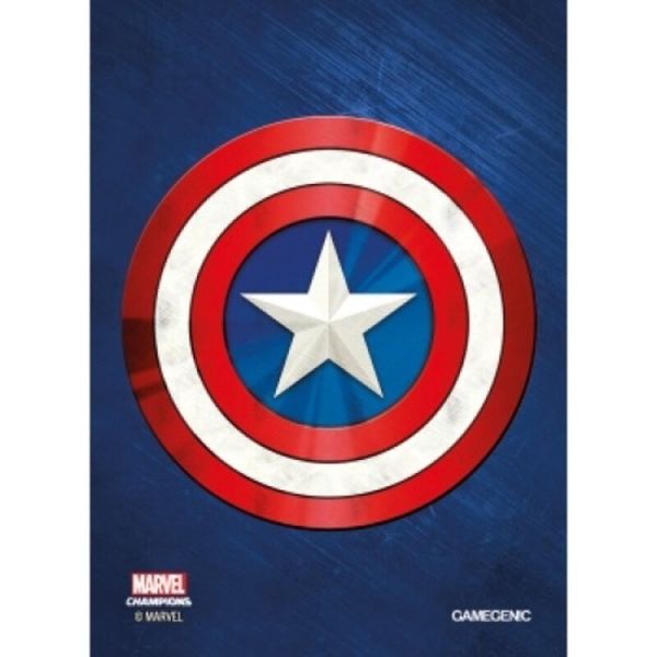 Marvel Champions Art Sleeves - Captain America (50+1 Sleeves)