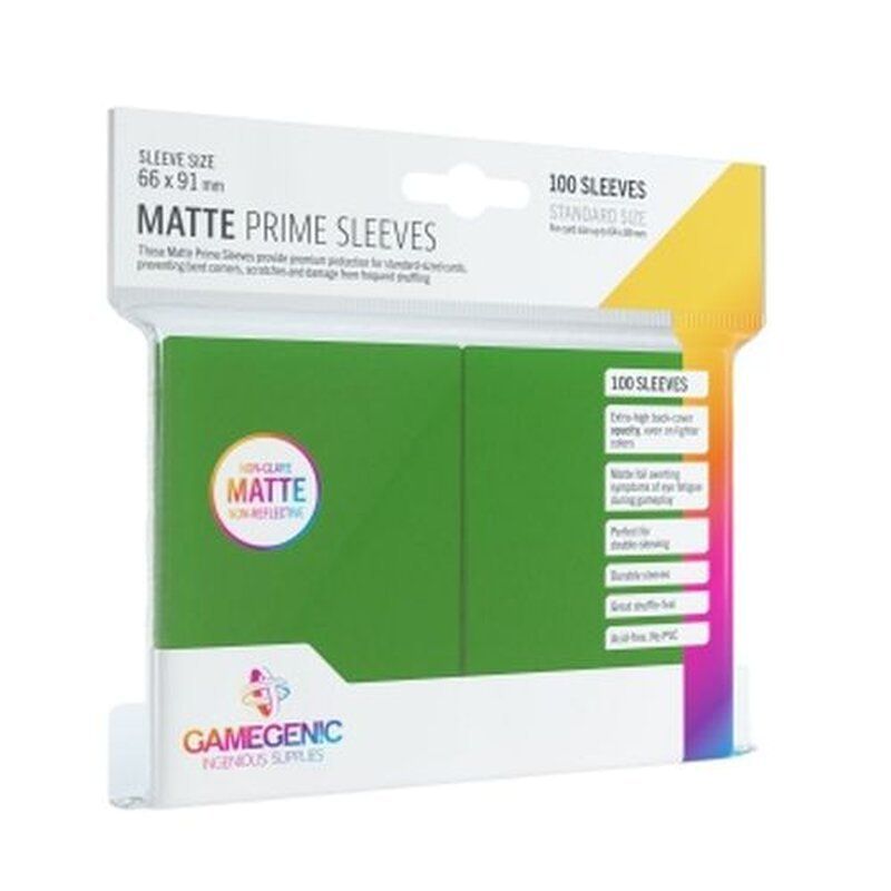 Matte Prime Sleeves Green (100 Sleeves)