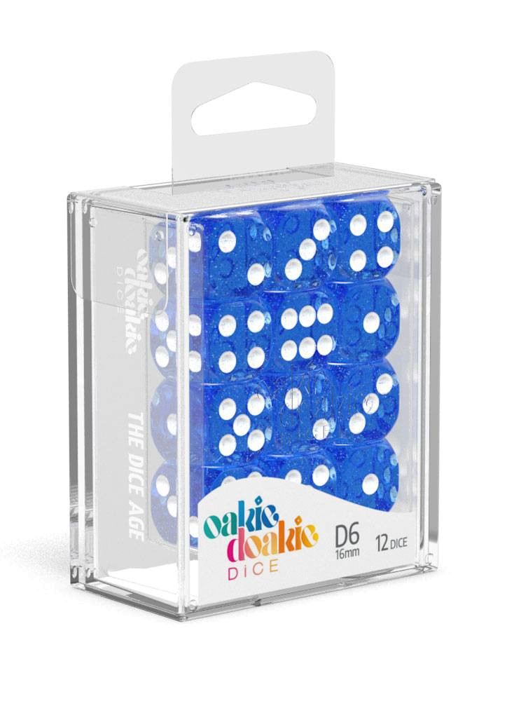 OUT OF PRINT D6 Dice 16 mm Speckled - Blue (12)