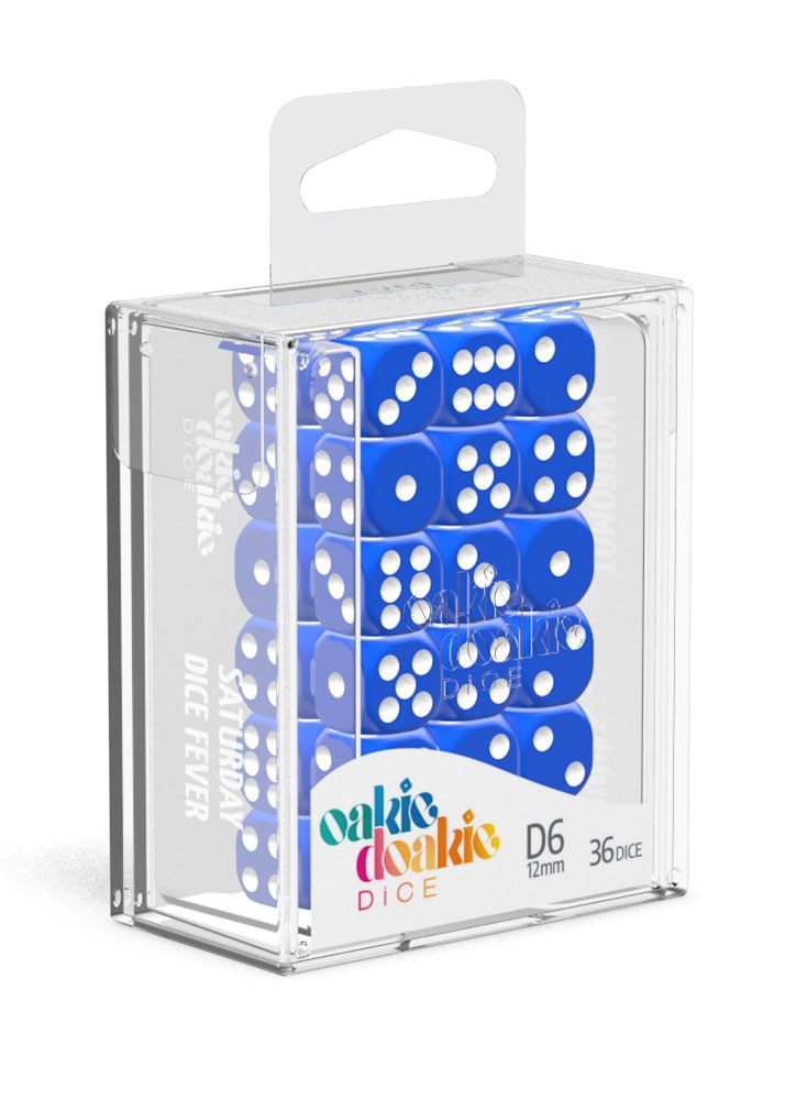 D6 Dice 12 mm Solid - Blue (36)