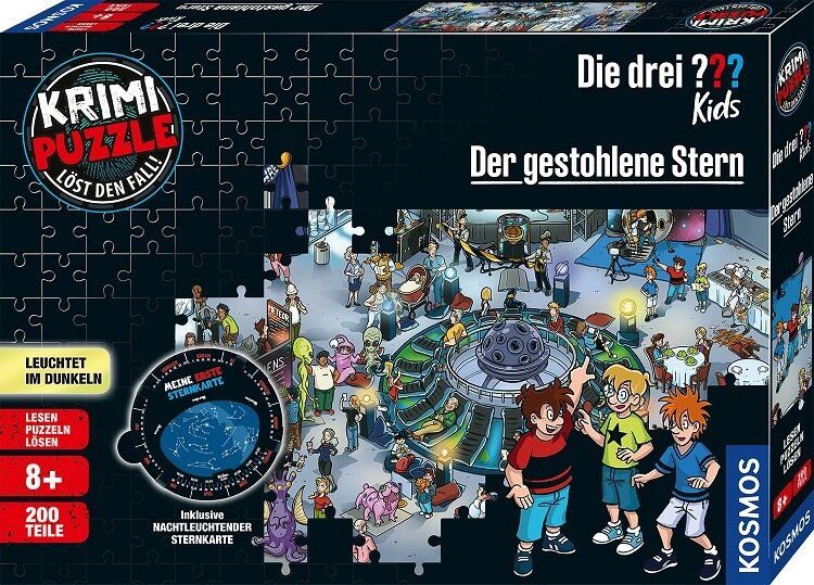 Krimipuzzle Die drei ??? Kids - Der gestohlene Stern (200 Teile)