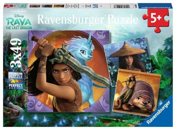 Raya, die tapfere Kriegerin Puzzle (3 x 49 Teile)