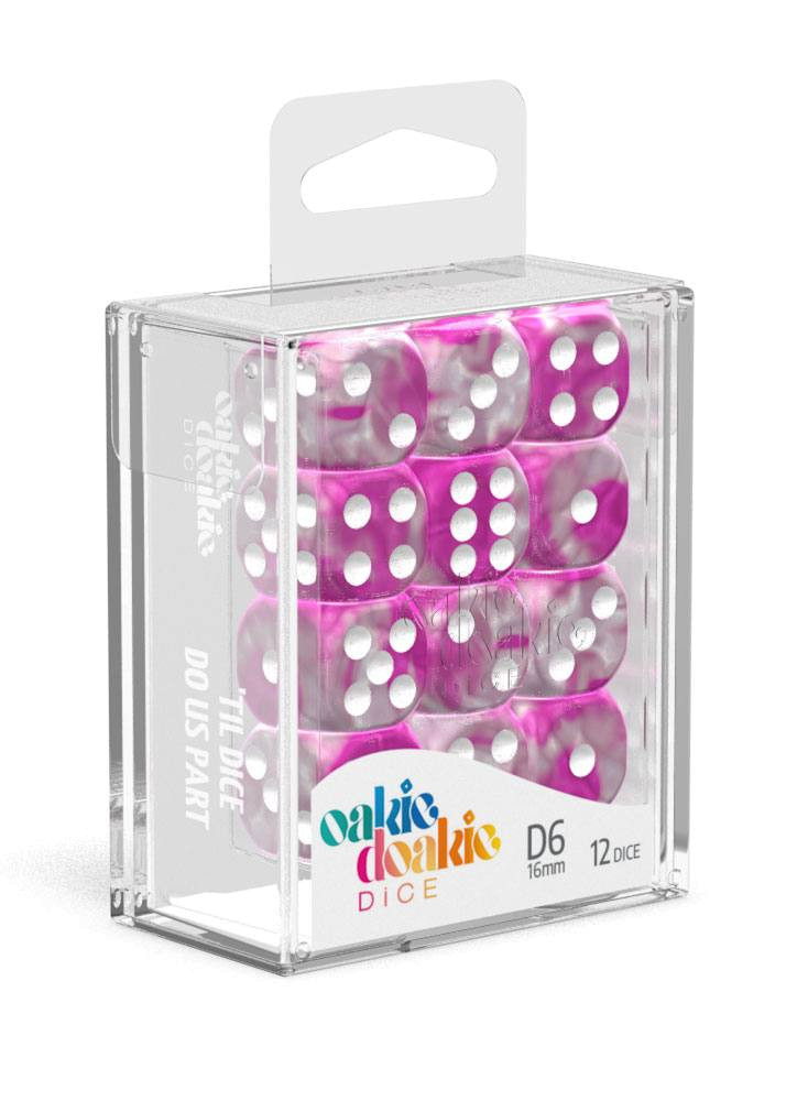 D6 Dice 16 mm Gemidice - Magnolia (12) D6 Dice 16 mm Gemidice - Magnolia (12)