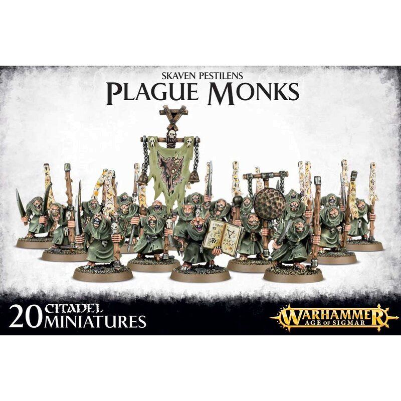 SKAVEN PESTILENS PLAGUE MONKS (90-12) SKAVEN PESTILENS PLAGUE MONKS (90-12)
