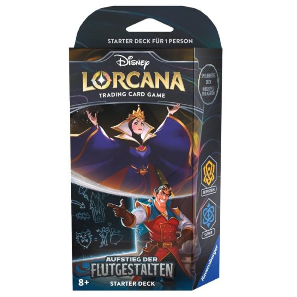 Disney Lorcana Aufstieg der Flutgestalten Starter Deck Bernstein und Saphir (DEU)