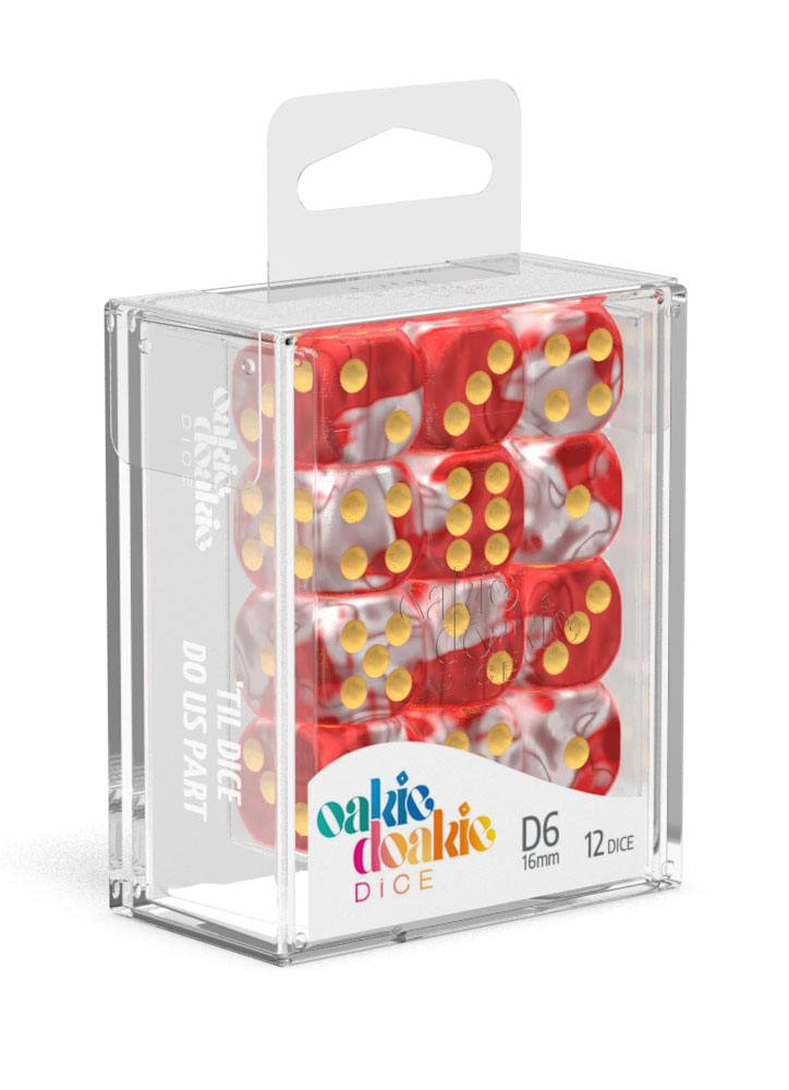 D6 Dice 16 mm Gemidice - Red Sky (12) D6 Dice 16 mm Gemidice - Red Sky (12)