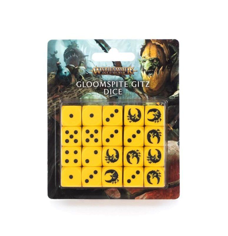 #KILl1036 OOP AGE OF SIGMAR: GLOOMSPITE GITZ DICE (89-77) #KILl1036 OOP AGE OF SIGMAR: GLOOMSPITE GITZ DICE (89-77)