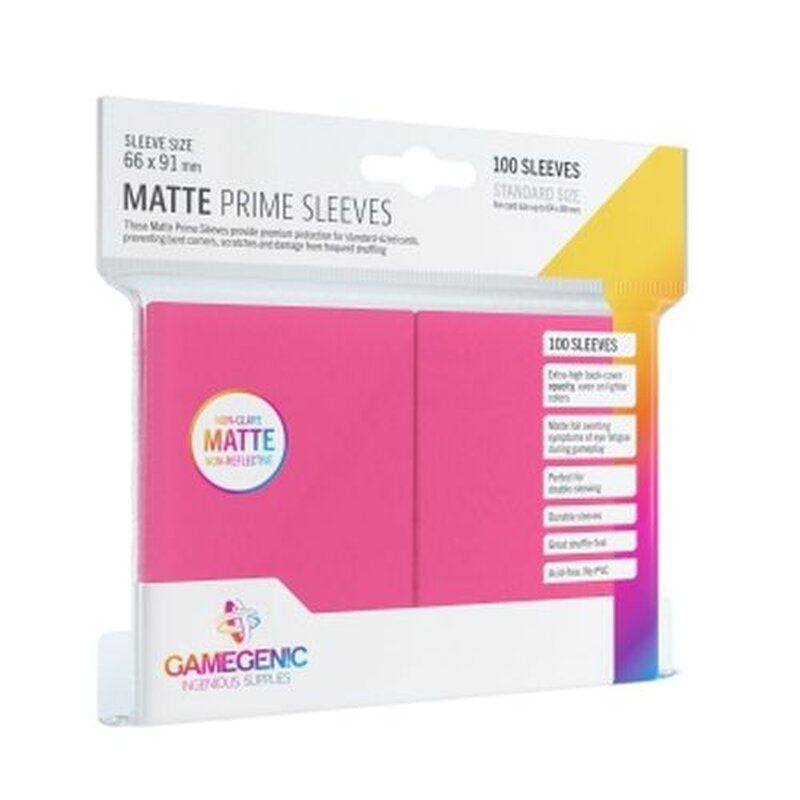 Matte Prime Sleeves Pink (100 Sleeves)
