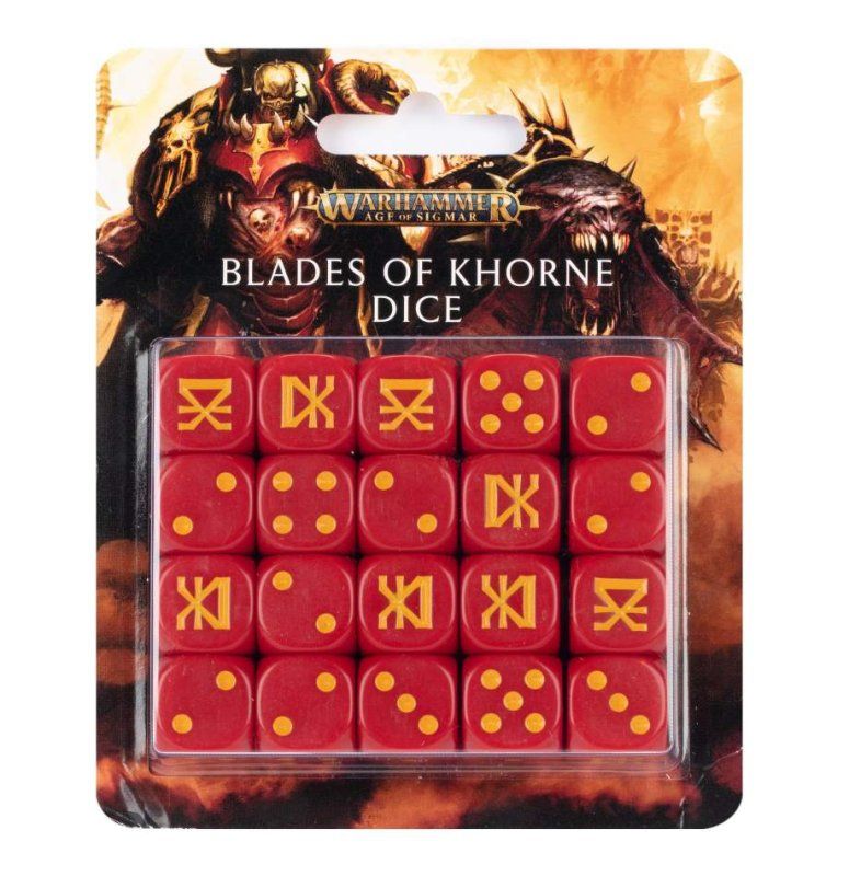 AGE OF SIGMAR: BLADES OF KHORNE DICE (83-39) AGE OF SIGMAR: BLADES OF KHORNE DICE (83-39)