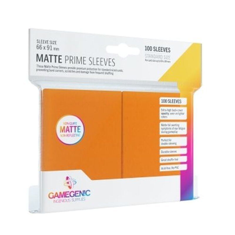 Matte Prime Sleeves Orange (100 Sleeves)