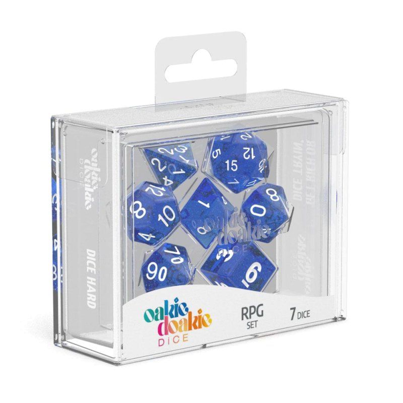 Oakie Doakie Dice RPG Set Speckled - Blue (7) Oakie Doakie Dice RPG Set Speckled - Blue (7)
